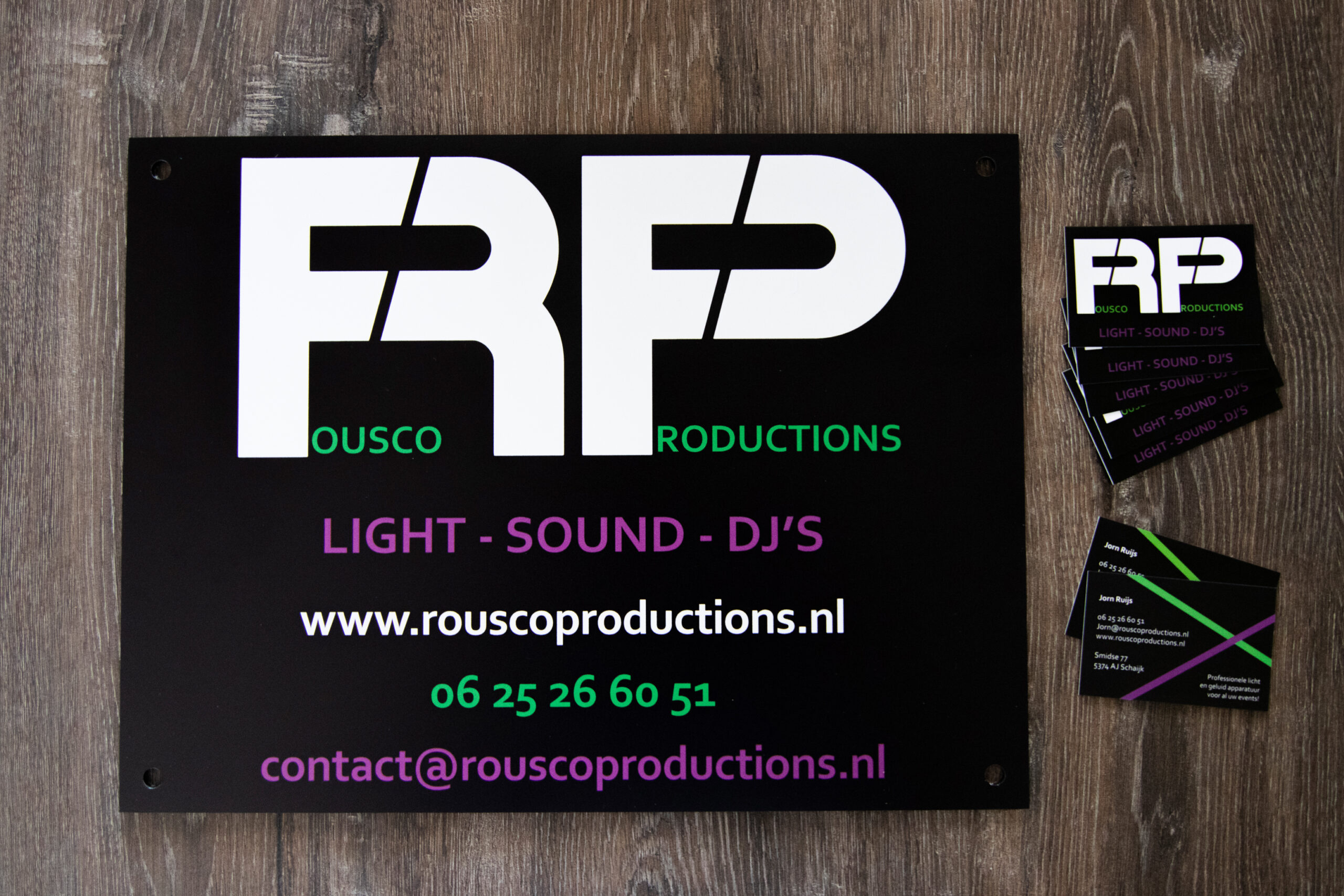 Rousco Productions visitekaartje